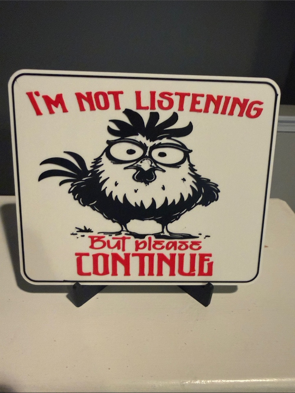 Set of 6 Funny Animal Quote Signs - 3D printed 6” x 5” - Picture 5 of 8